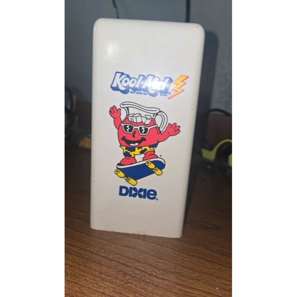 Vintage Kool Aid Dixie on Skateboard Cup Dispenser 7" Tall Retro